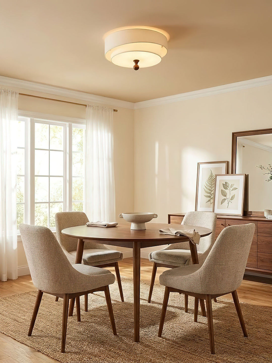 Layered Fabric Ceiling Light - Vakkerlight