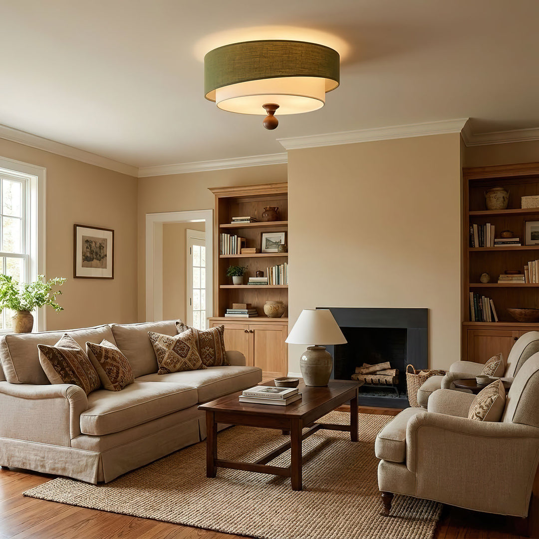 Layered Fabric Ceiling Light - Vakkerlight