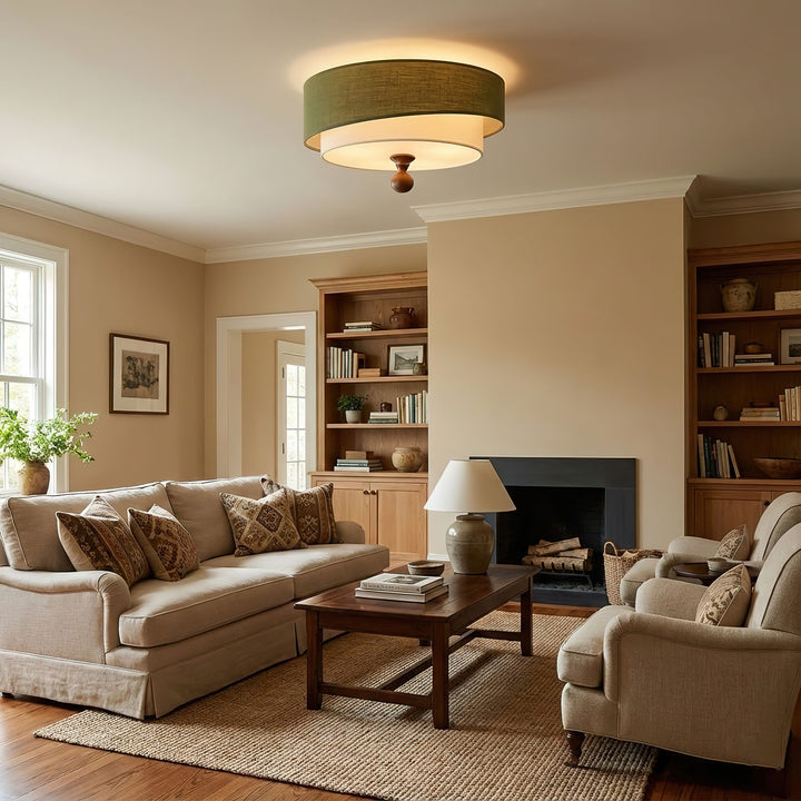 Layered Fabric Ceiling Light - Vakkerlight