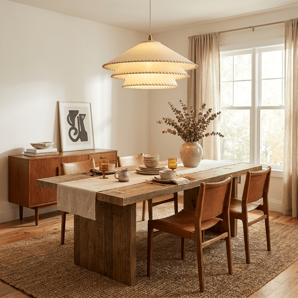 Layered Fabric Cone Pendant Lamp - Vakkerlight