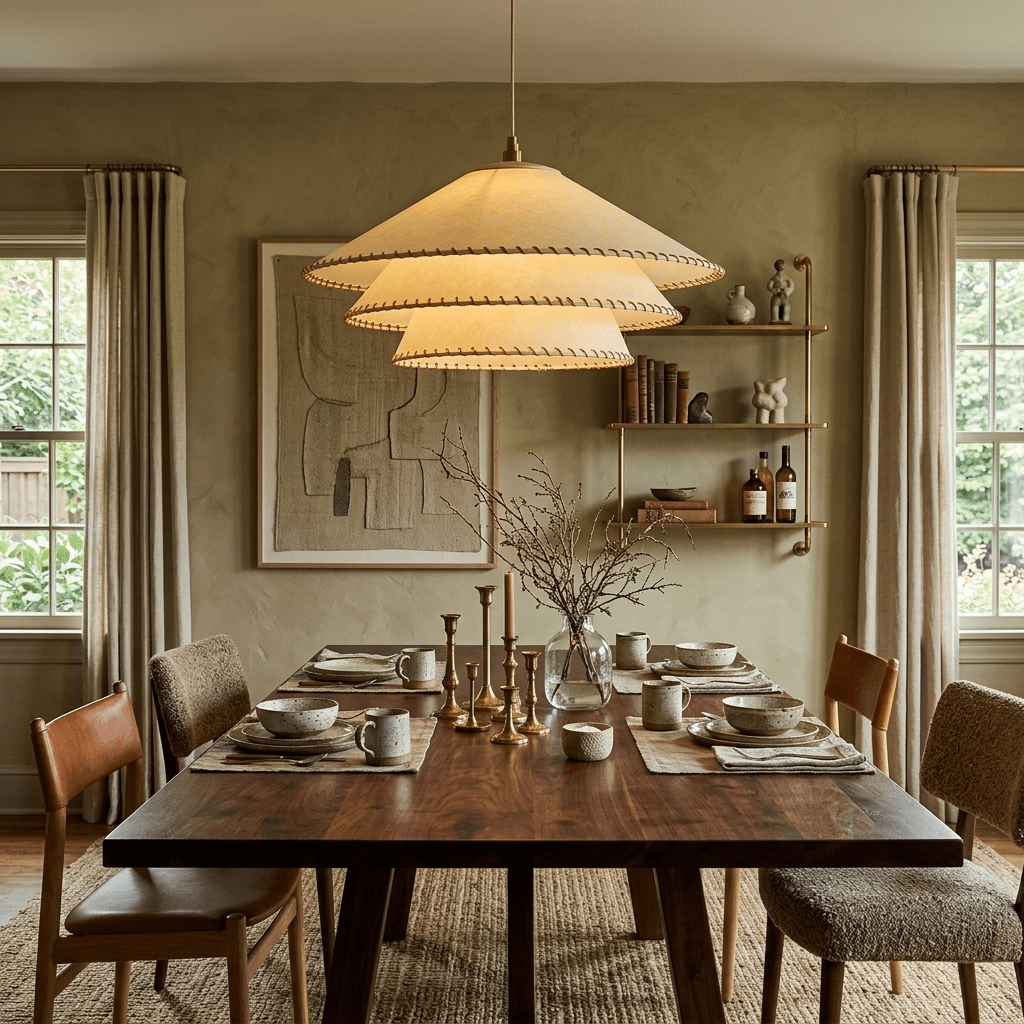Layered Fabric Cone Pendant Lamp - Vakkerlight
