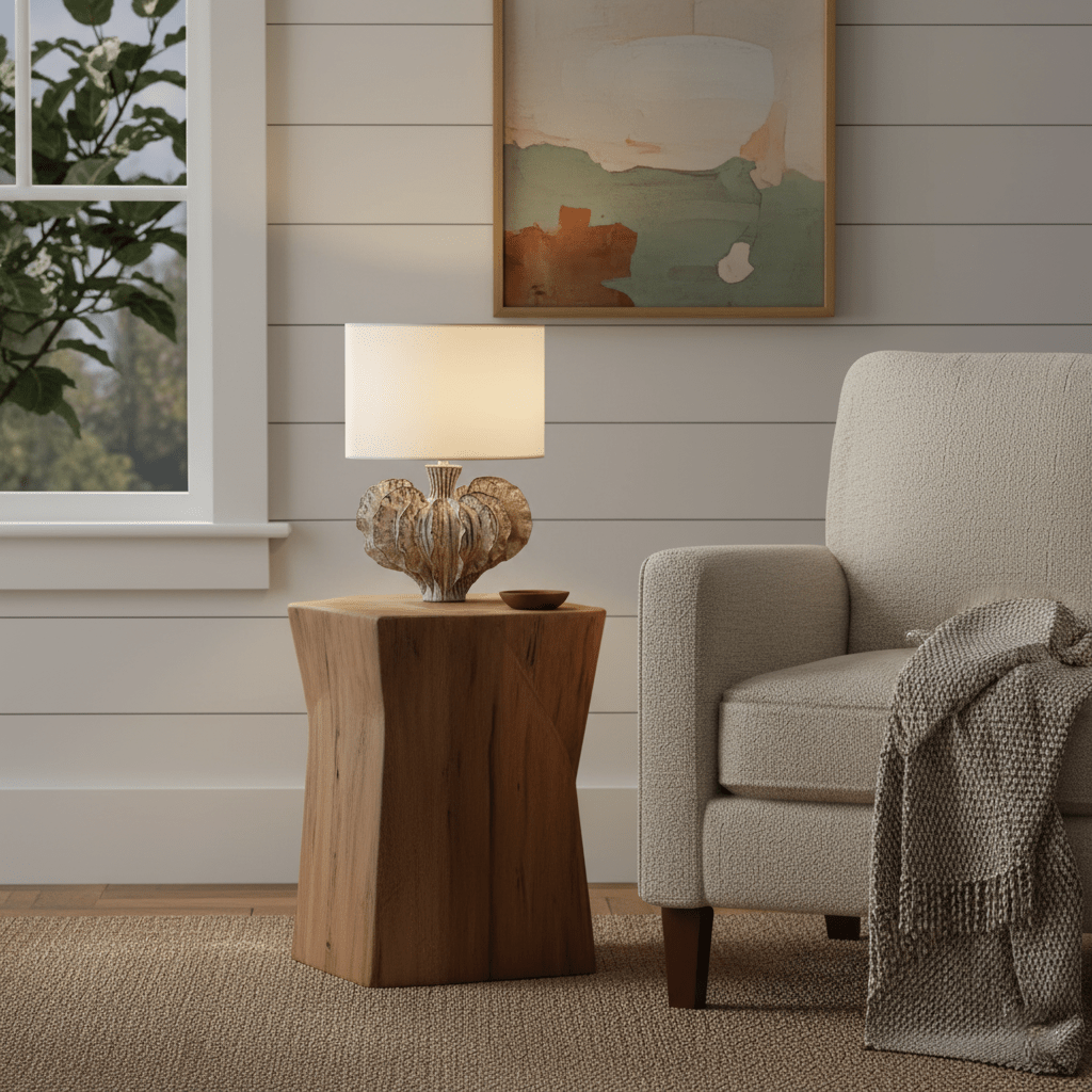 Leaf Shaped Ceramic Table Lamp - Vakkerlight