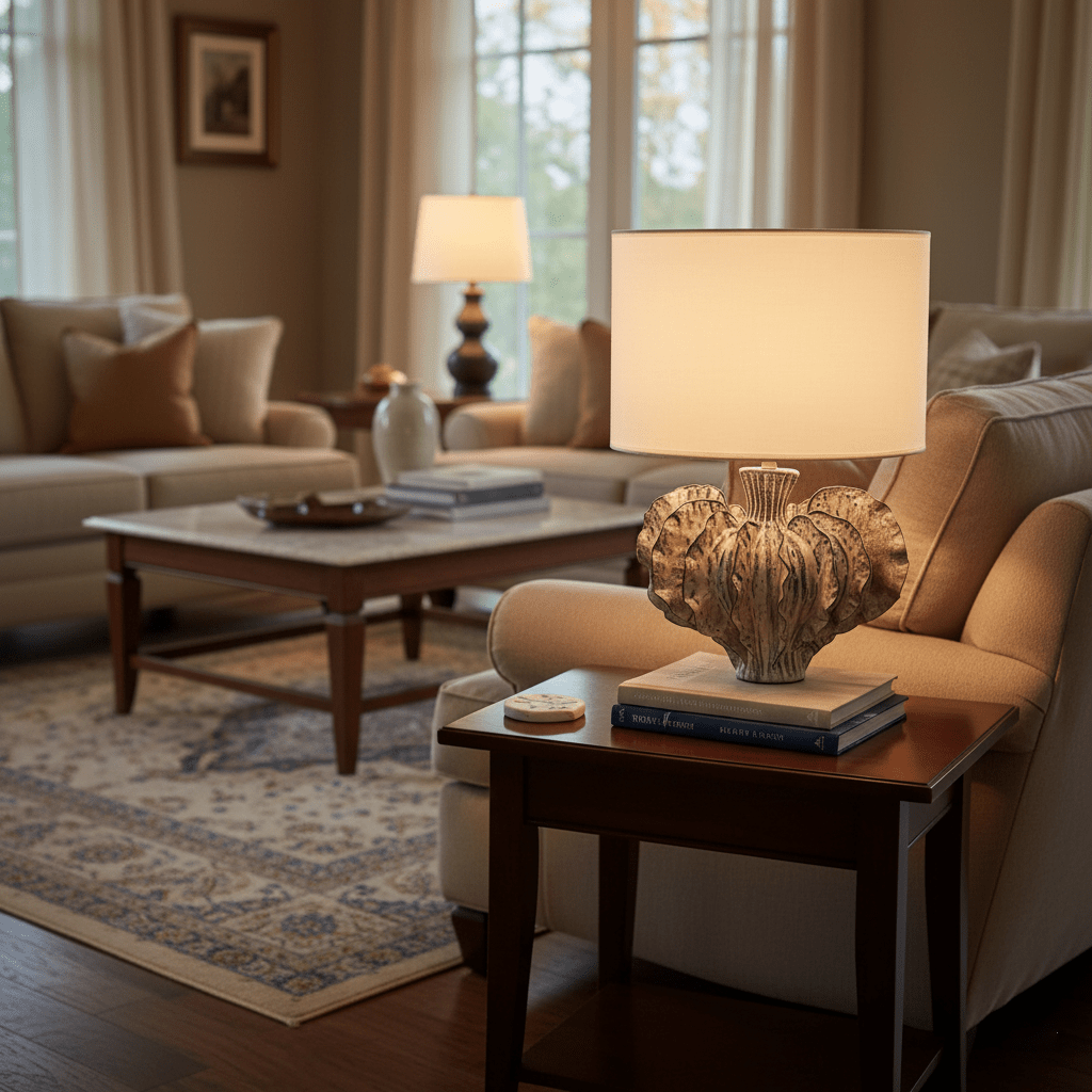 Leaf Shaped Ceramic Table Lamp - Vakkerlight