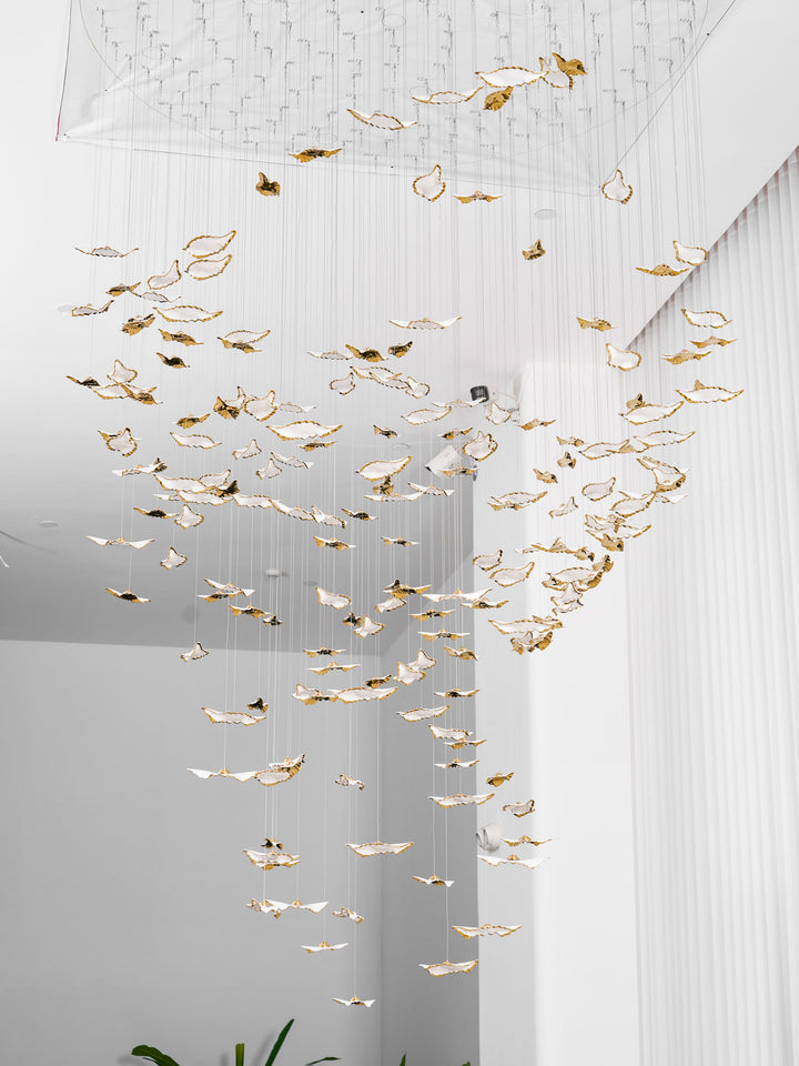 Leaf Twisted Sculptural Customize Chandelier - Vakkerlight