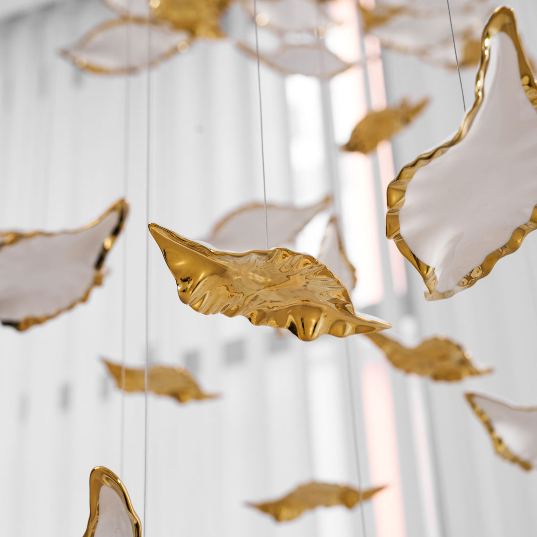 Leaf Twisted Sculptural Customize Chandelier - Vakkerlight