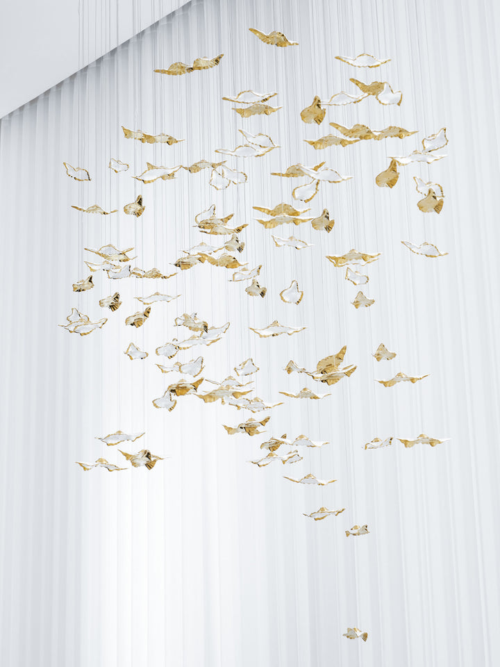 Leaf Twisted Sculptural Customize Chandelier - Vakkerlight