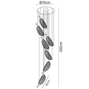 Candeeiro Leaf LED — Dimension drawings 1