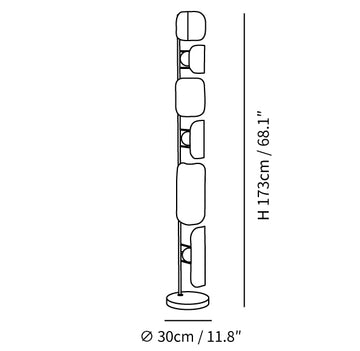 Leagan Floor Lamp — Dimension drawings 1
