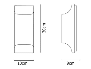 Leclerc Brass Wall Lamp — Dimension drawings 2