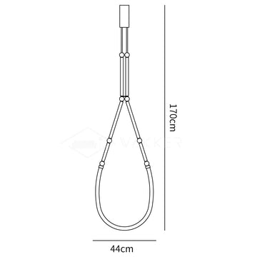 Leda Chandelier — Dimension drawings 1