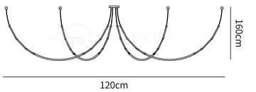 Leda Chandelier — Dimension drawings 2