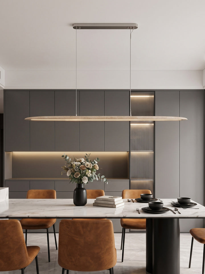 Ledge Travertine Linear Pendant Lamp