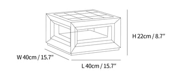 Luminaire de poteau extérieur Cube lumineux — Dimension drawings 1