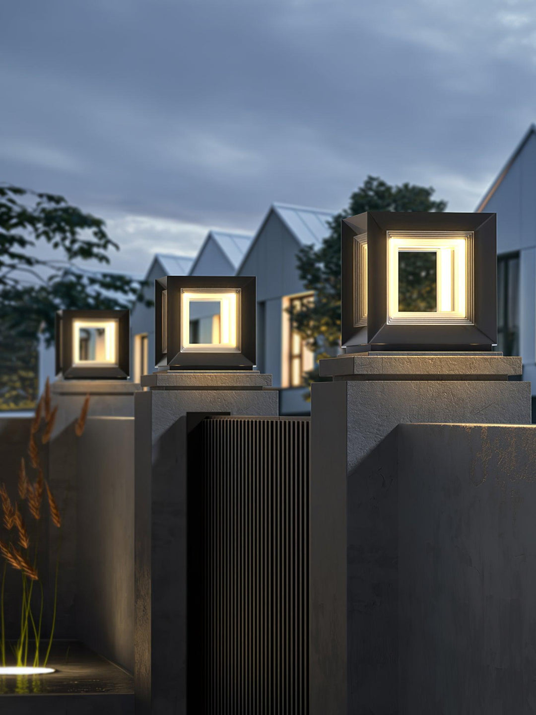 Light Cube Outdoor Post Light - Vakkerlight