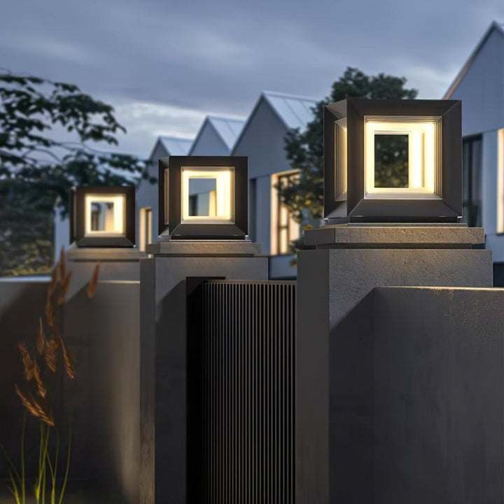 Light Cube Outdoor Post Light - Vakkerlight