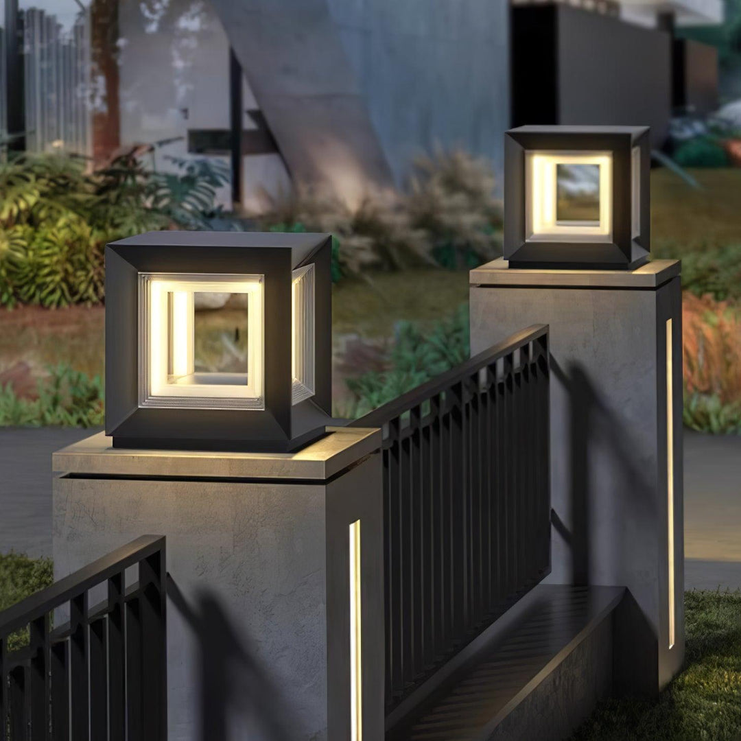 Light Cube Outdoor Post Light - Vakkerlight