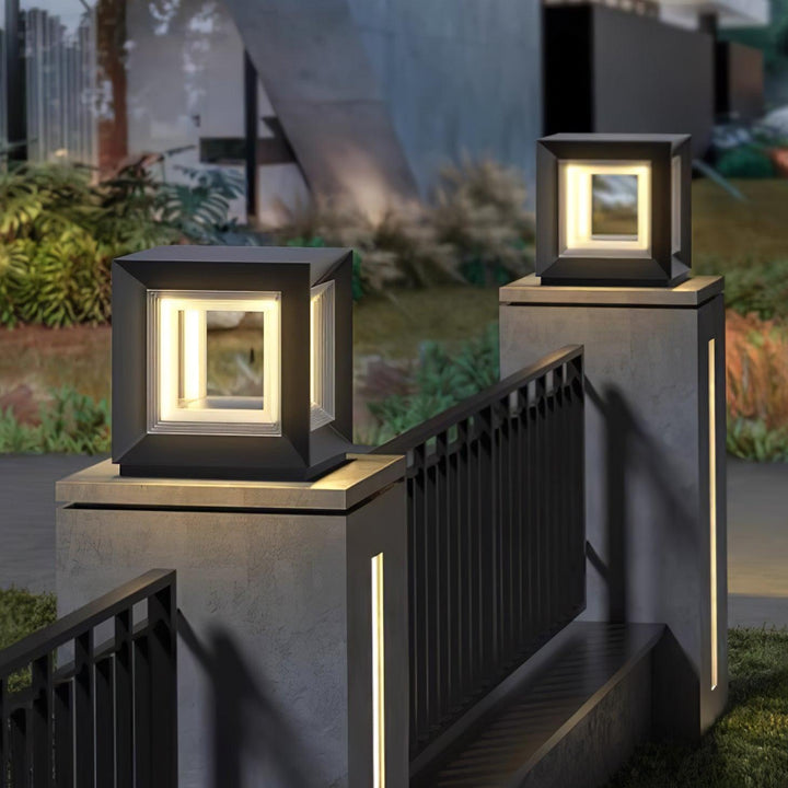 Light Cube Outdoor Post Light - Vakkerlight