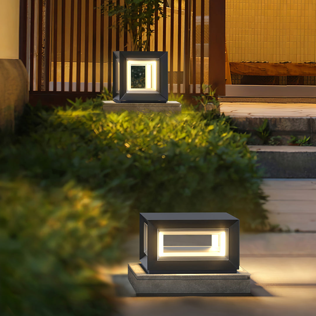 Light Cube Outdoor Post Light - Vakkerlight