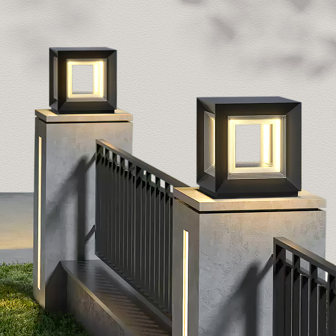 Light Cube Outdoor Post Light - Vakkerlight