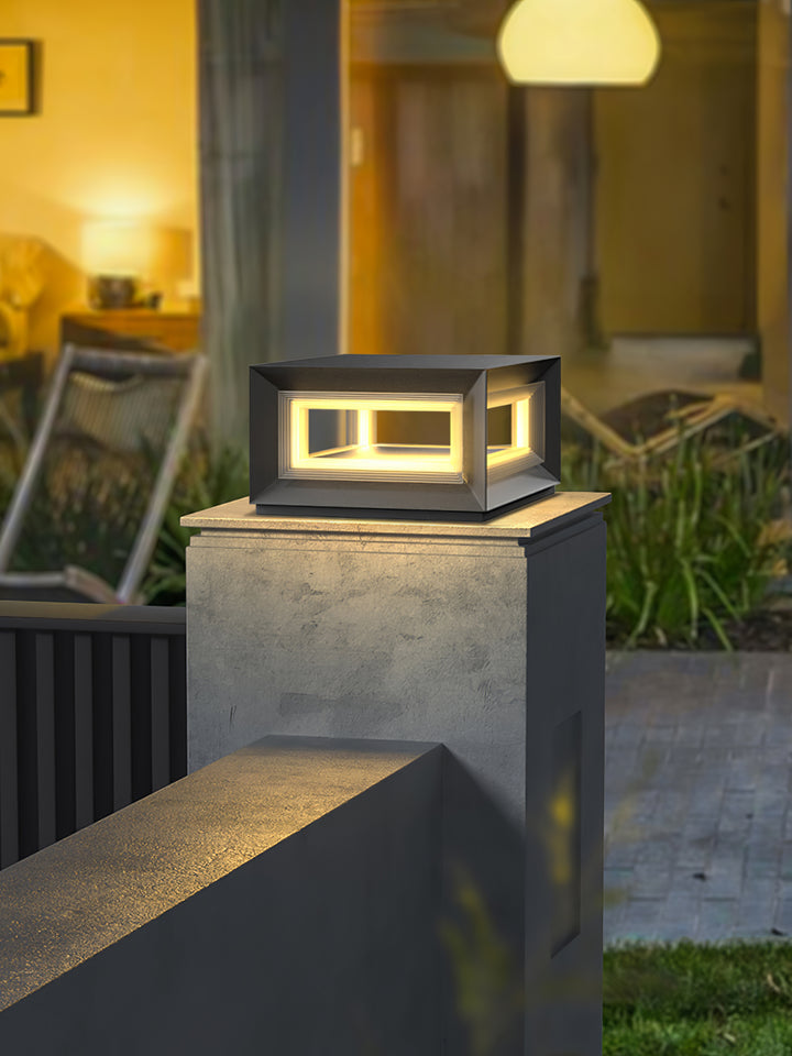 Light Cube Outdoor Post Light - Vakkerlight