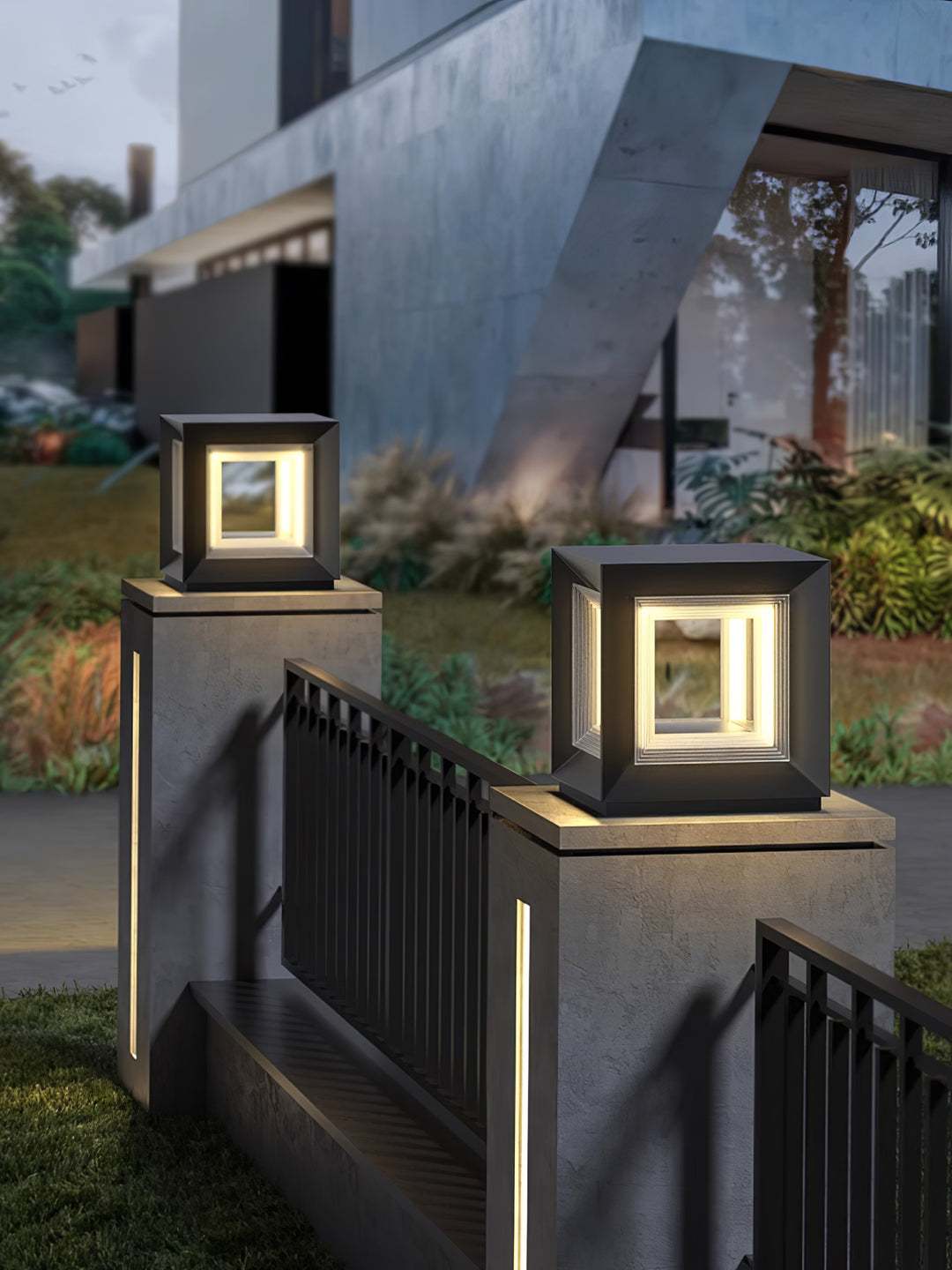 Light Cube Outdoor Post Light - Vakkerlight