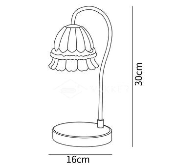 Lampada da Tavolo Scaldavivande Lily in Marmo — Dimension drawings 1