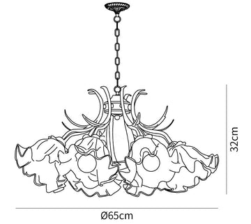 Lily of the Valley Flower Chandelier — Dimension drawings 3