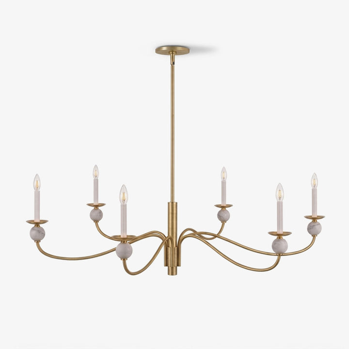 Linden Wave Arm Chandelier