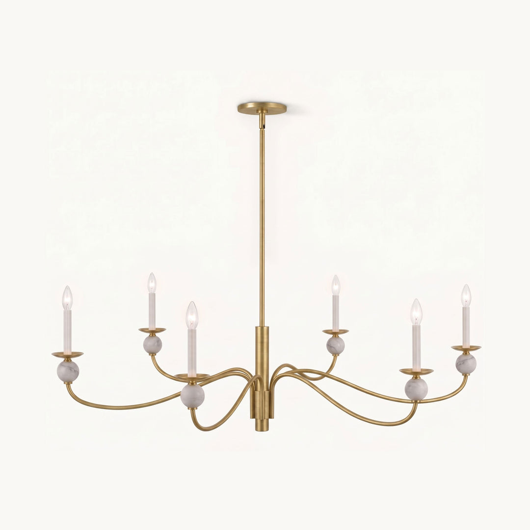 Linden Wave Arm Chandelier – detail 5