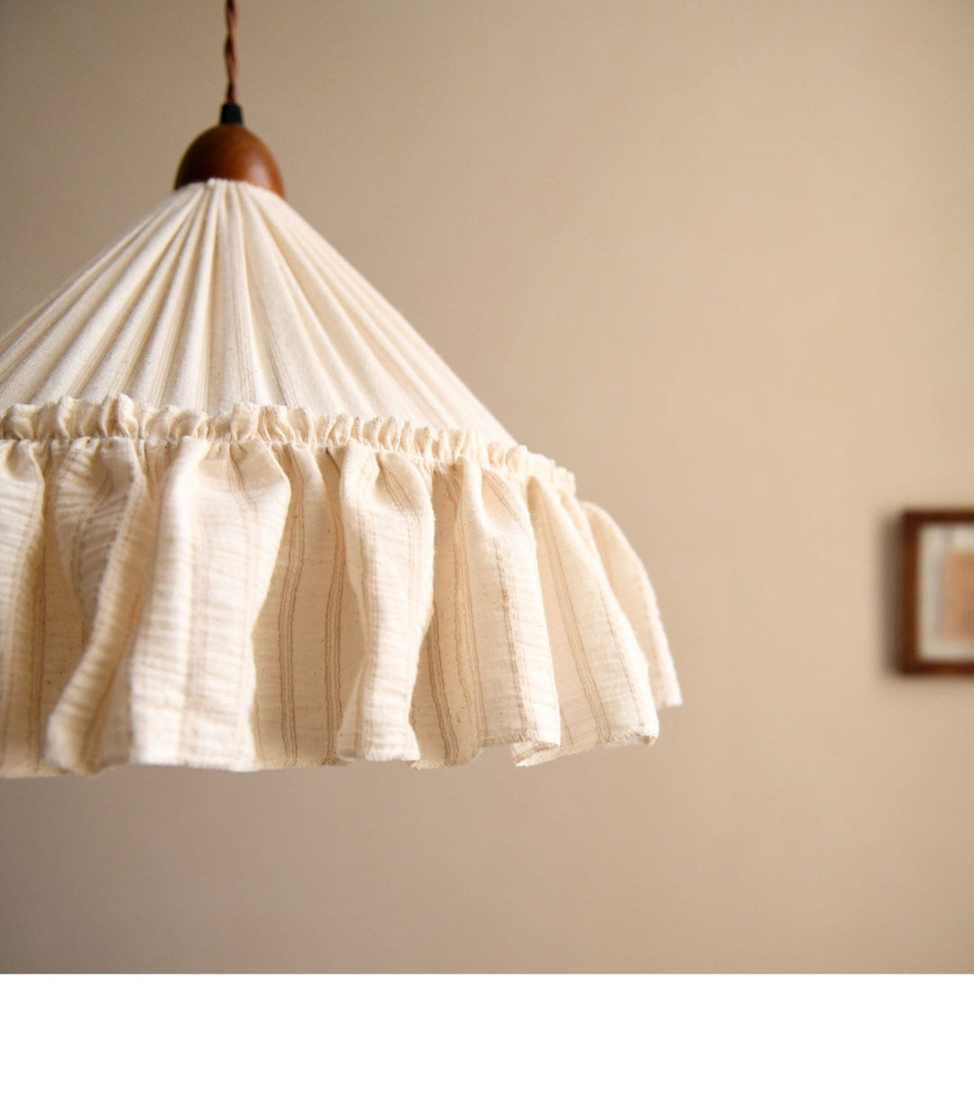 Linden Ruffled Stripe Pendant Light
