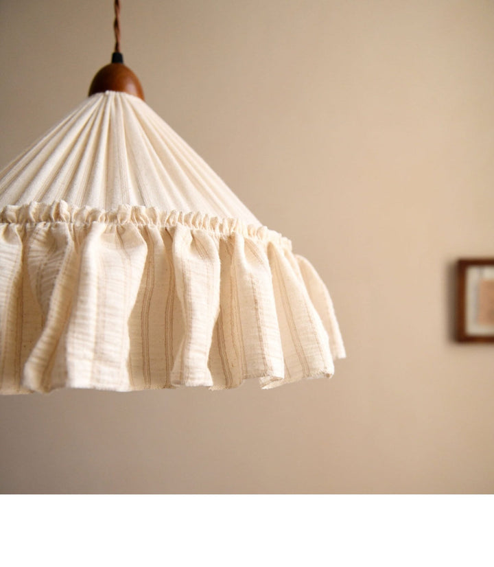Linden Ruffled Stripe Pendant Light