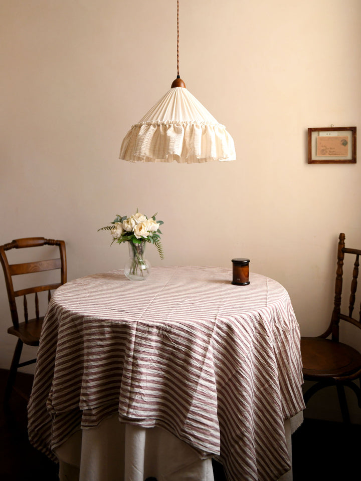 Linden Ruffled Stripe Pendant Light