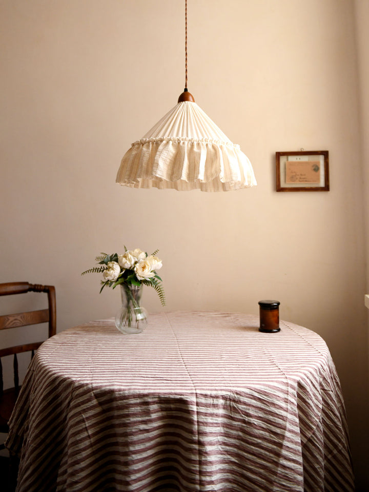 Linden Ruffled Stripe Pendant Light