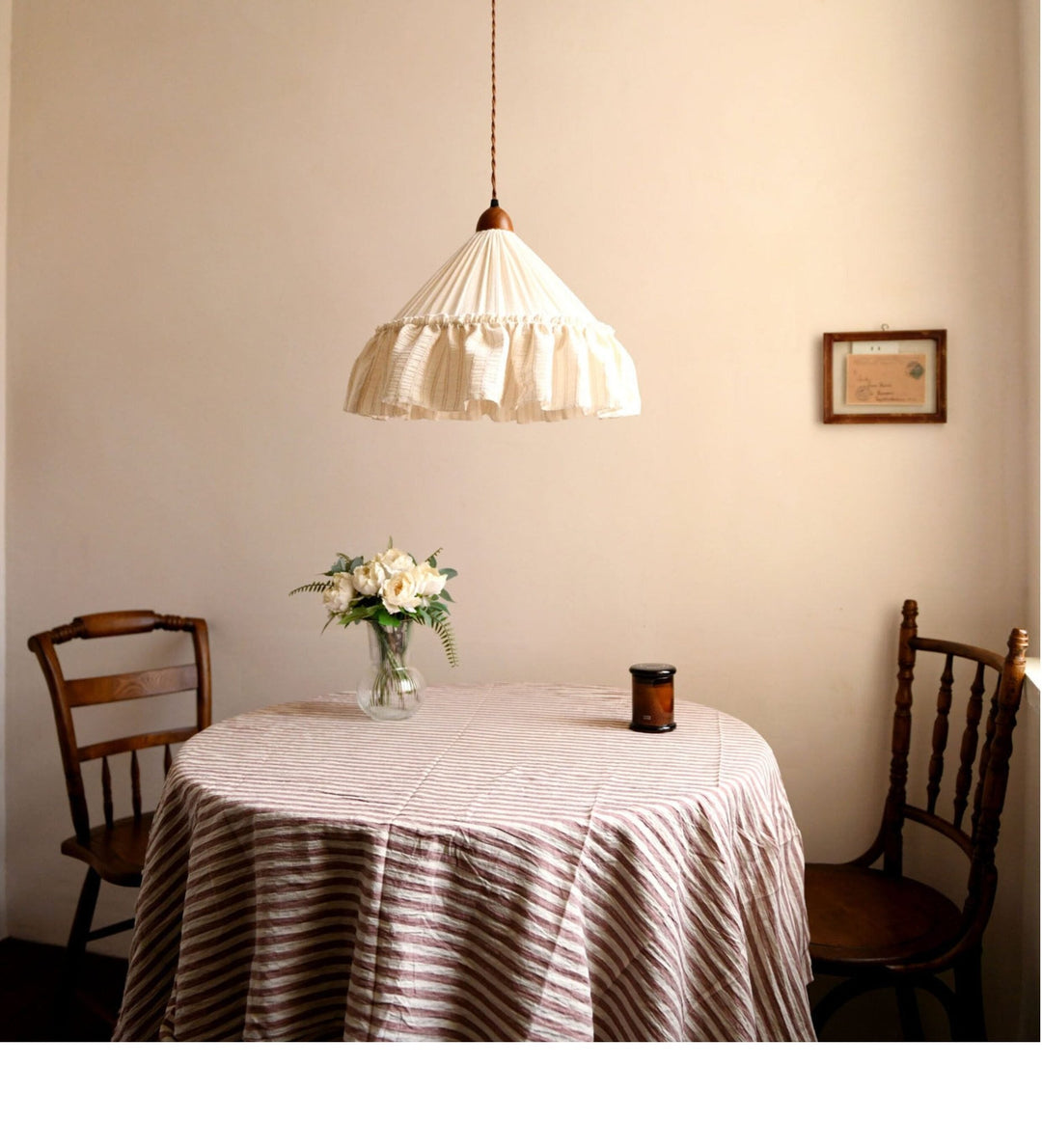 Linden Ruffled Stripe Pendant Light