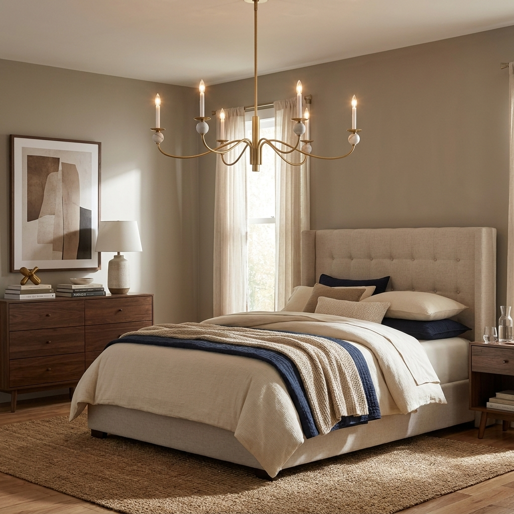 Linden Wave Arm Chandelier – detail 6