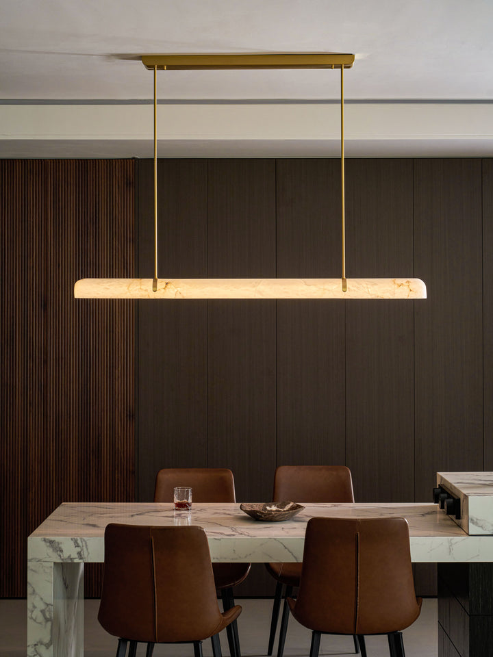 Linear Alabaster Chandelier