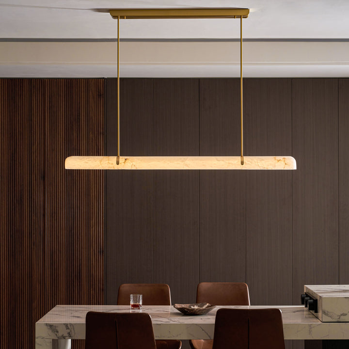 Linear Alabaster Chandelier