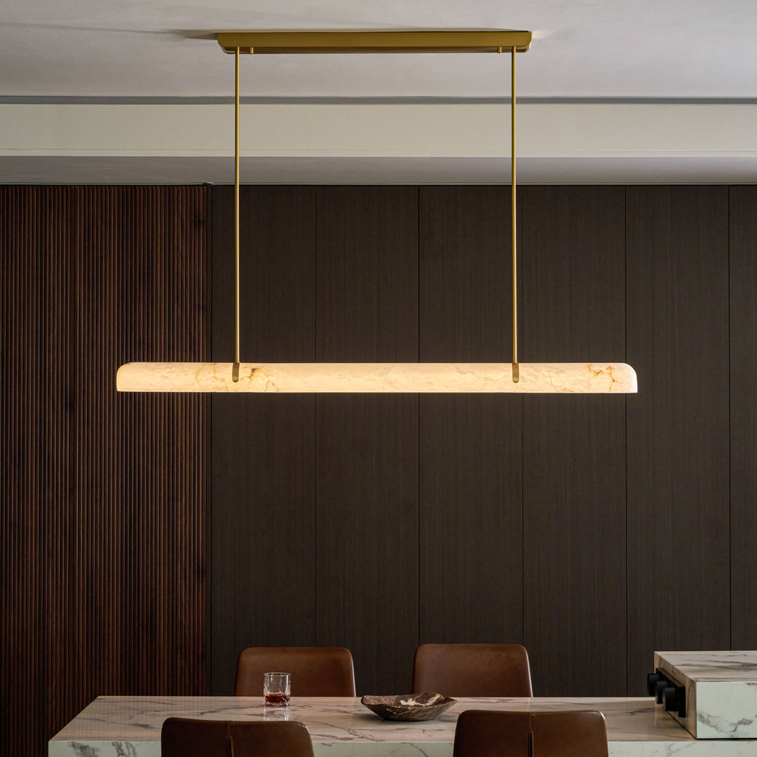 Linear Alabaster Chandelier