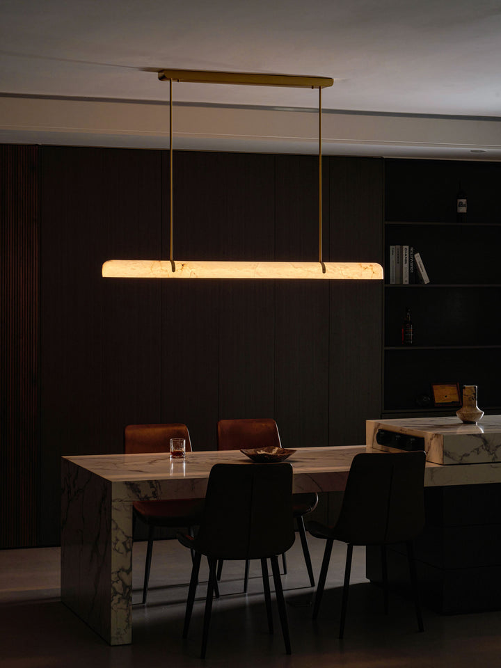 Linear Alabaster Chandelier