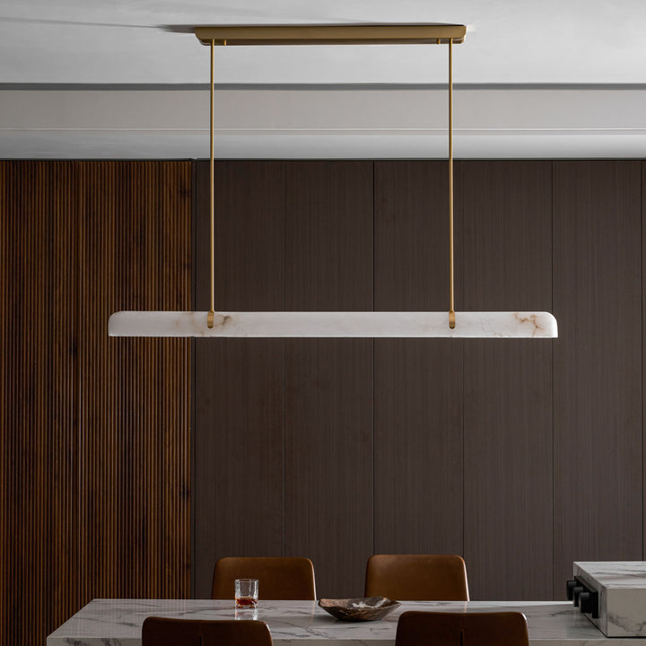 Linear Alabaster Chandelier