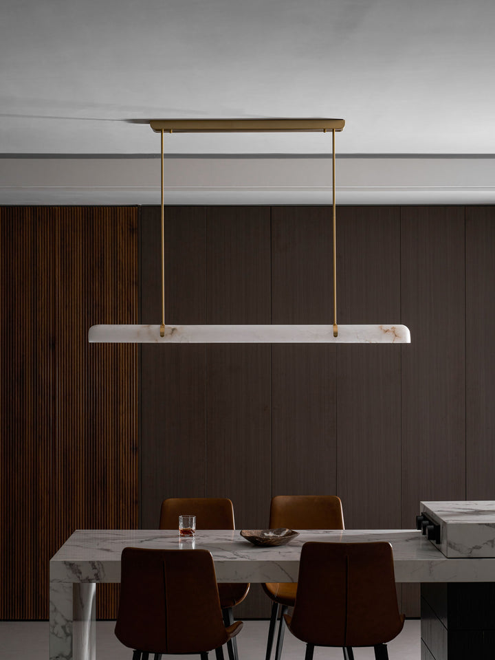 Linear Alabaster Chandelier