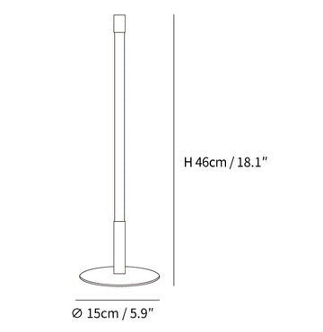 مصباح طاولة LED خطي — Dimension drawings 1