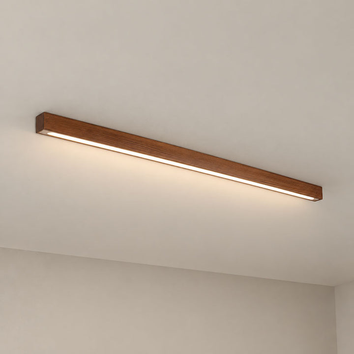 Linear Wood Flush Mount Ceiling Light