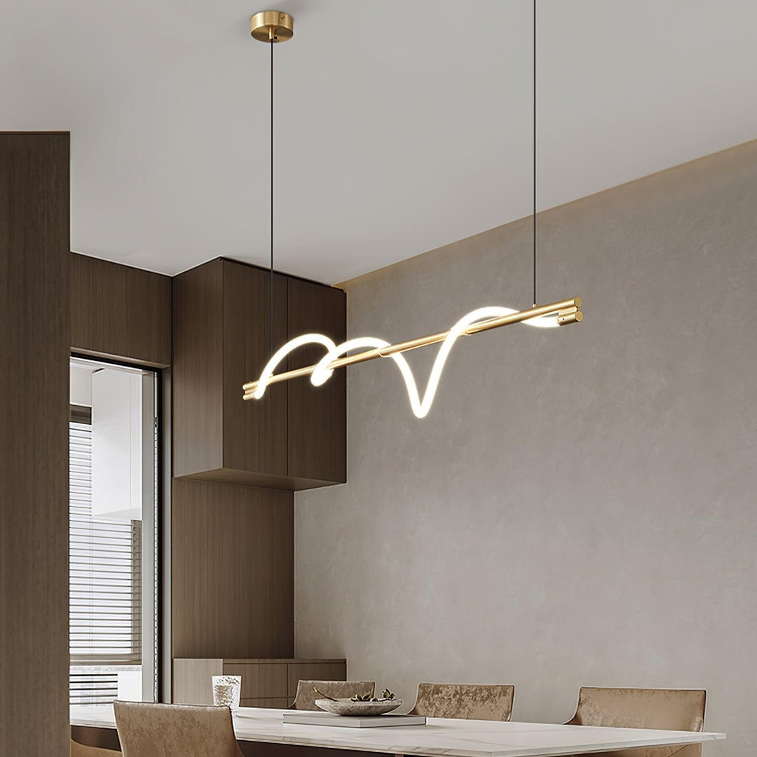 Linear Curve Island Pendant Lamp - Vakkerlight