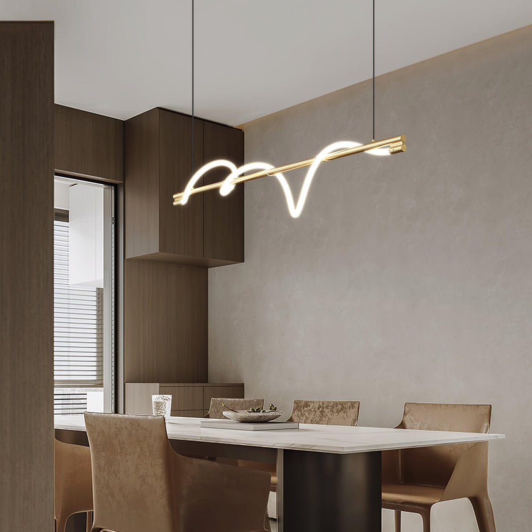 Linear Curve Island Pendant Lamp - Vakkerlight