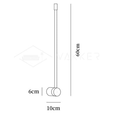 Linear LED Wall Light — Dimension drawings 1