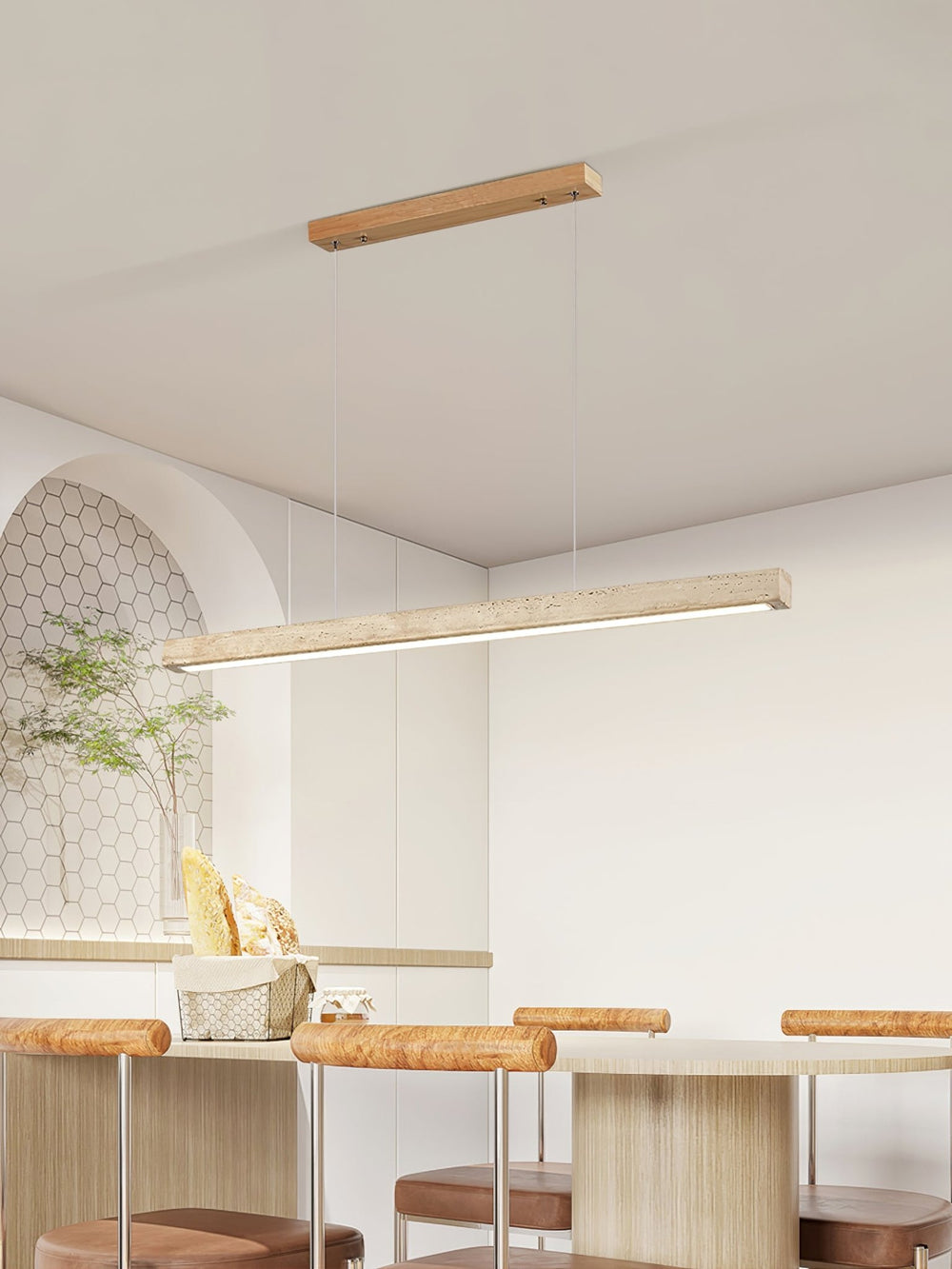 Linear Travertine Pendant Lamp - Vakkerlight