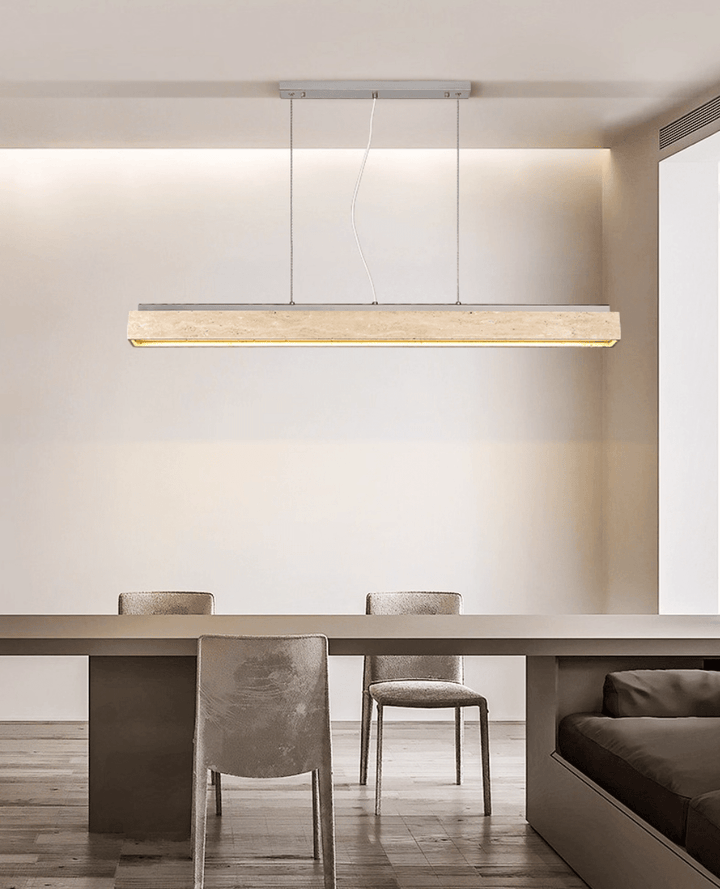 Linear Travertine Suspension Lamp - Vakkerlight