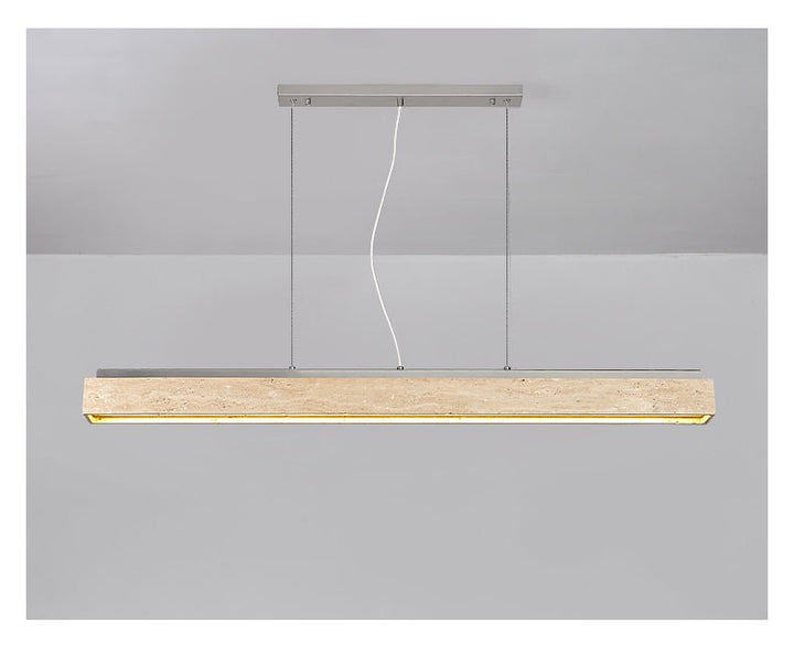 Linear Travertine Suspension Lamp - Vakkerlight