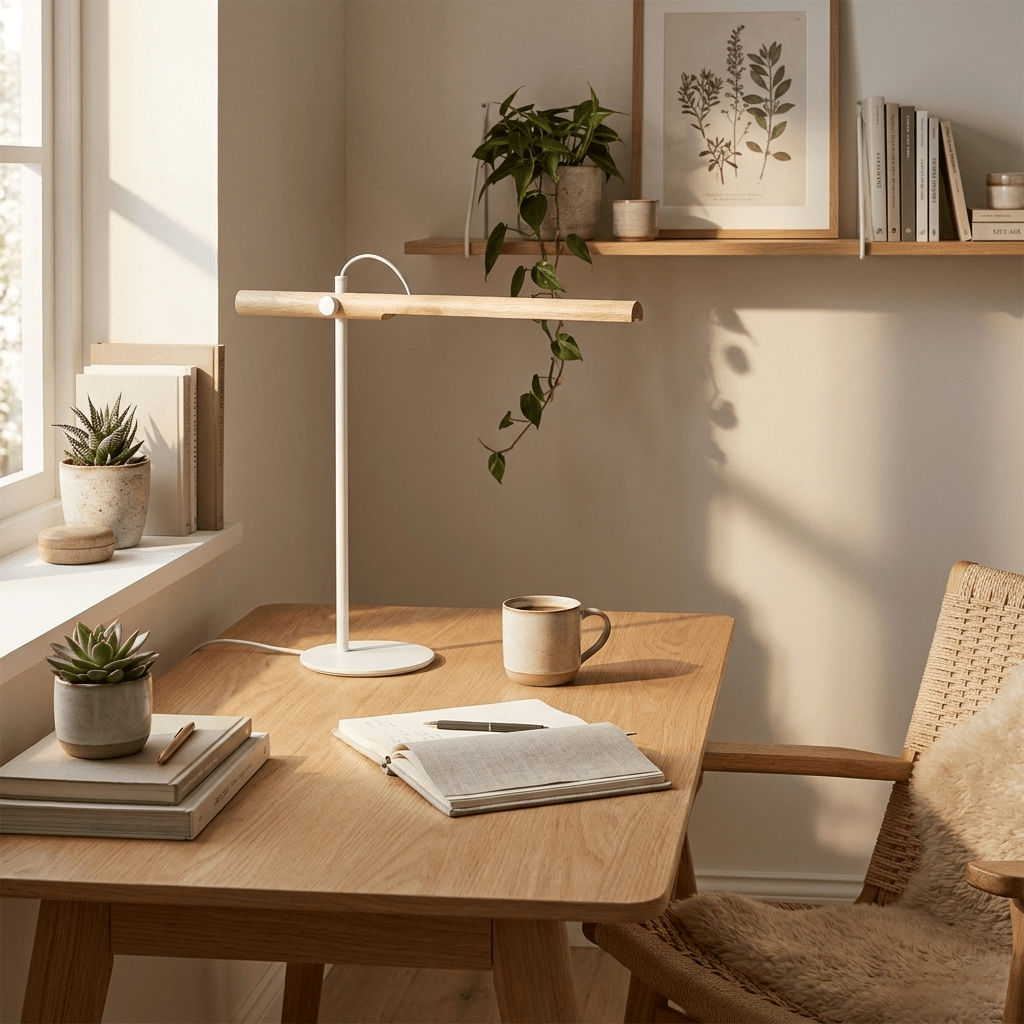 Linear Wood Bar Desk Lamp - Vakkerlight